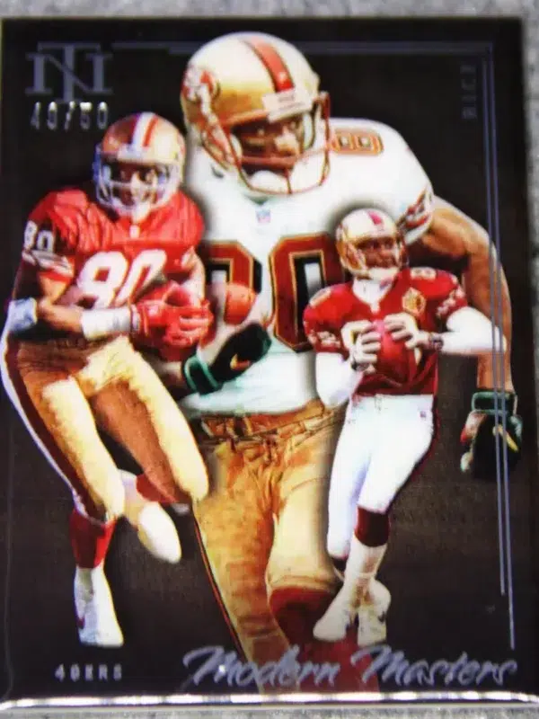 2022 Jerry Rice #MMA-13 Panini National Treasures Modern Masters SN#49 - front