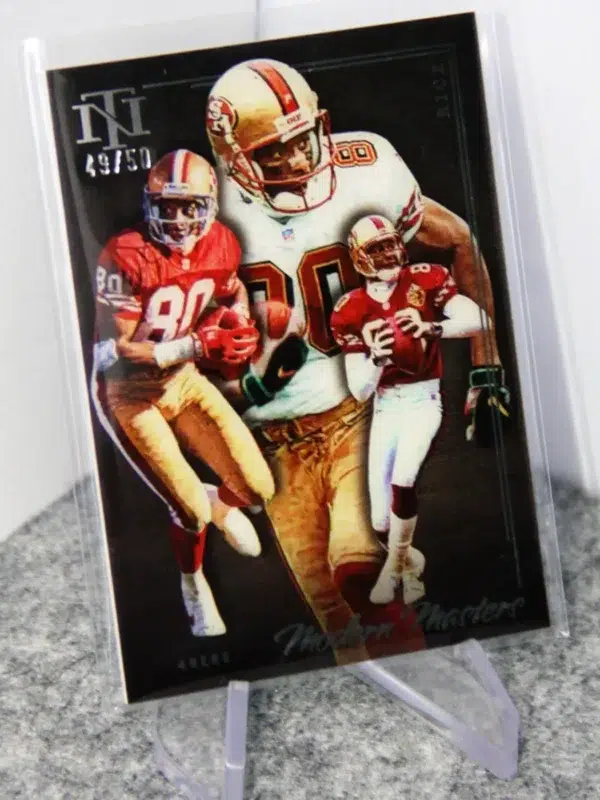 2022 Jerry Rice #MMA-13 Panini National Treasures Modern Masters SN#49 - stand