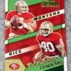 2022 Joe Montana & Jerry Rice #TDT-SF9 Panini Contenders Touchdown Tandems Emerald Parallel - front