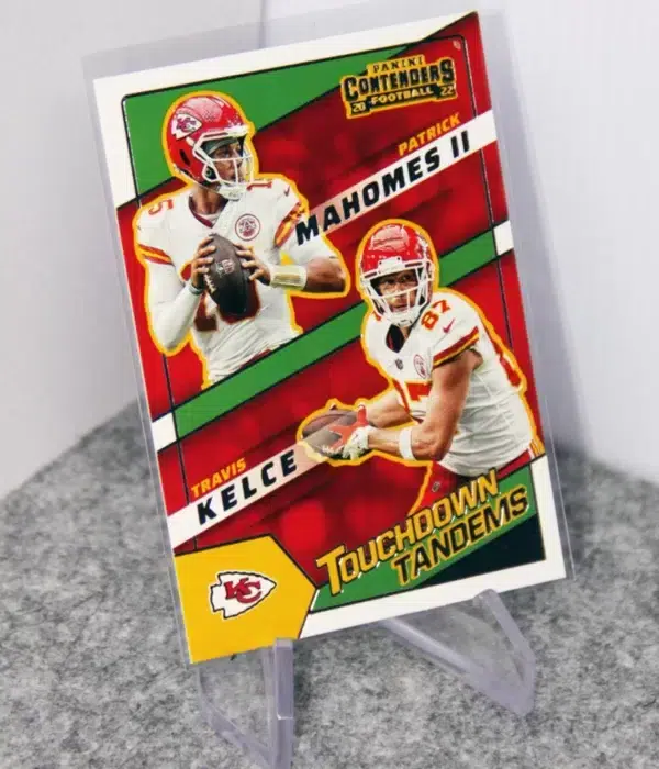 2022 Patrick Mahomes & Travis Kelce #TDT-KC Panini Contenders Touchdown Tandems - stand