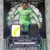 2023 Andre Onana #CE-AO Panini Obsidian Soccer Cutting Edge Dual Patch Silver SN#157 - front
