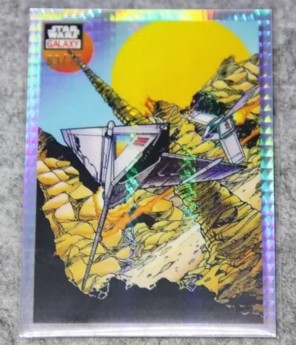 2023 Beggar's Canyon Run #12 Topps Star Wars Chrome Galaxy Prism Refractor SN#63 - front