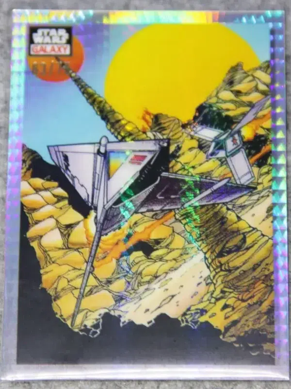 2023 Beggar's Canyon Run #12 Topps Star Wars Chrome Galaxy Prism Refractor SN#63 - front