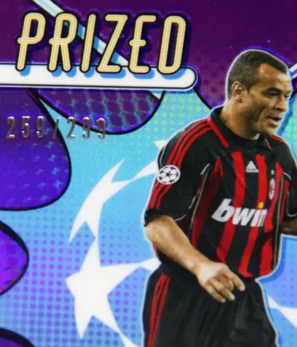 2023 Cafu #PF-2 Topps Finest UEFA Champions League Prized Footballers Purple Refractor SN#259 - detail
