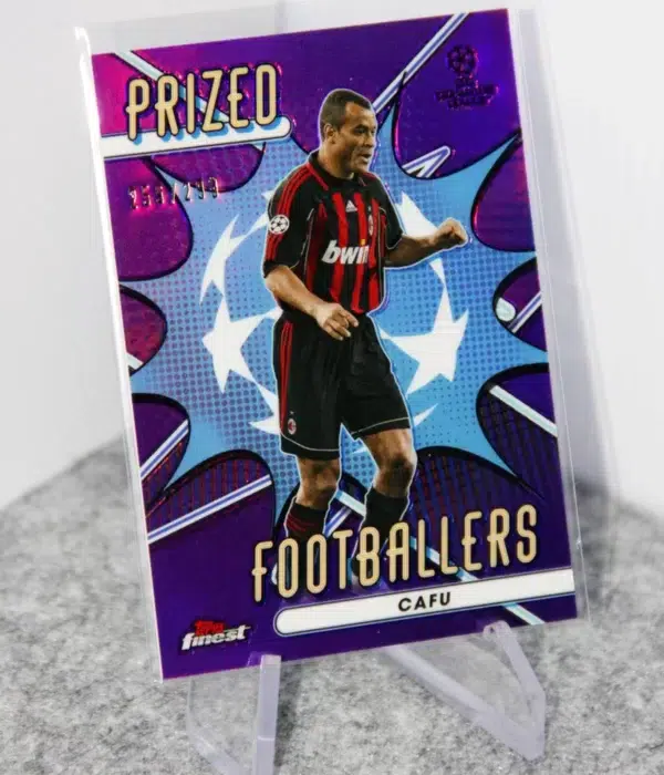 2023 Cafu #PF-2 Topps Finest UEFA Champions League Prized Footballers Purple Refractor SN#259 - stand