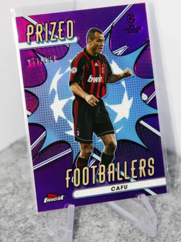 2023 Cafu #PF-2 Topps Finest UEFA Champions League Prized Footballers Purple Refractor SN#259 - stand