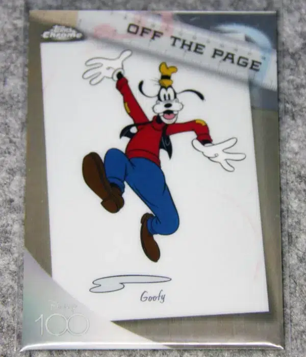 2023 Goofy #OTP-10 Topps Chrome Disney 100 Off The Page - front