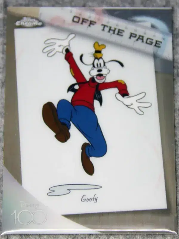 2023 Goofy #OTP-10 Topps Chrome Disney 100 Off The Page - front