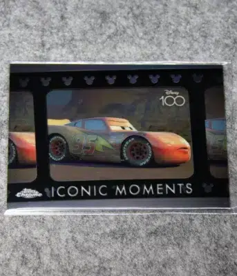 2023 Lightning McQueen #IM-13 Topps Chrome Disney 100 Iconic Moments Turn Left, To Turn Right - front