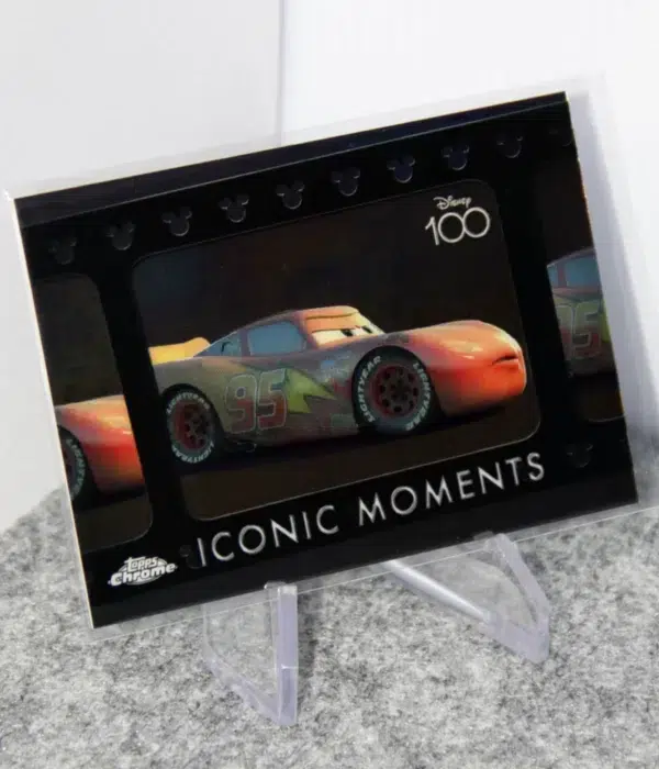 2023 Lightning McQueen #IM-13 Topps Chrome Disney 100 Iconic Moments Turn Left, To Turn Right - stand