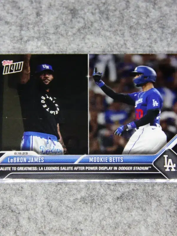 2023 Mookie Betts & LeBron James #736 Topps Now Salute To Greatness - front