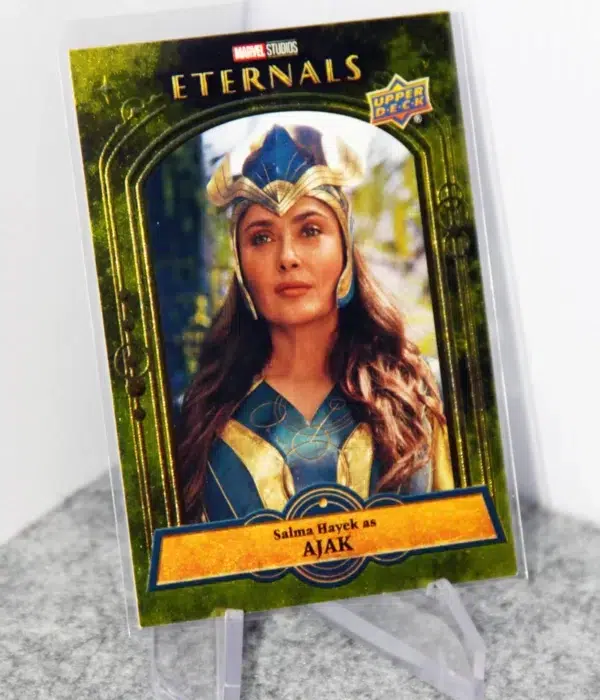 2023 Salma Hayek as Ajak #84 Upper Deck Marvel Eternals Characters Gold Parallel SN#30 - stand