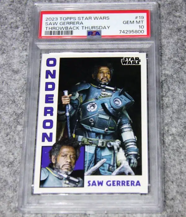 2023 Saw Gerrera #19 Topps Star Wars Throwback Thursday PSA 10 GEM MT - front
