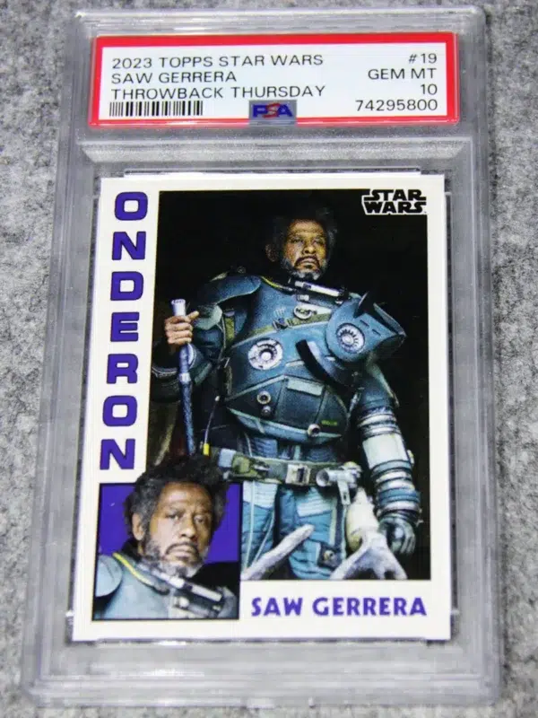 2023 Saw Gerrera #19 Topps Star Wars Throwback Thursday PSA 10 GEM MT - front