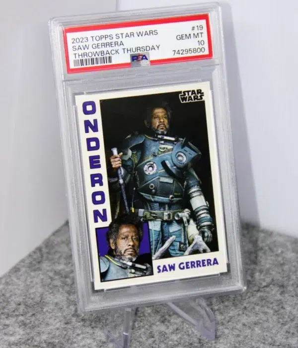 2023 Saw Gerrera #19 Topps Star Wars Throwback Thursday PSA 10 GEM MT - stand