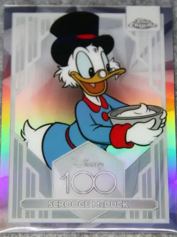 2023 Scrooge McDuck #87 Topps Chrome Disney 100 Silver Refractor SP - front