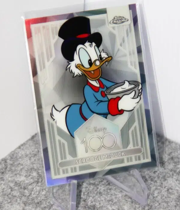 2023 Scrooge McDuck #87 Topps Chrome Disney 100 Silver Refractor SP - stand