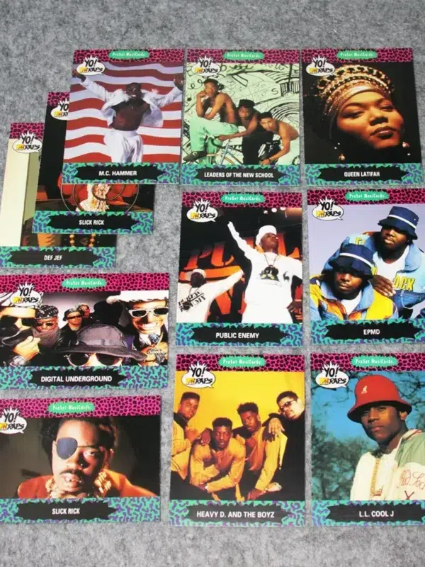 1991 YO! MTV Raps #127 ProSet YO! MTV Raps Music Cards - Lot of 11 - front
