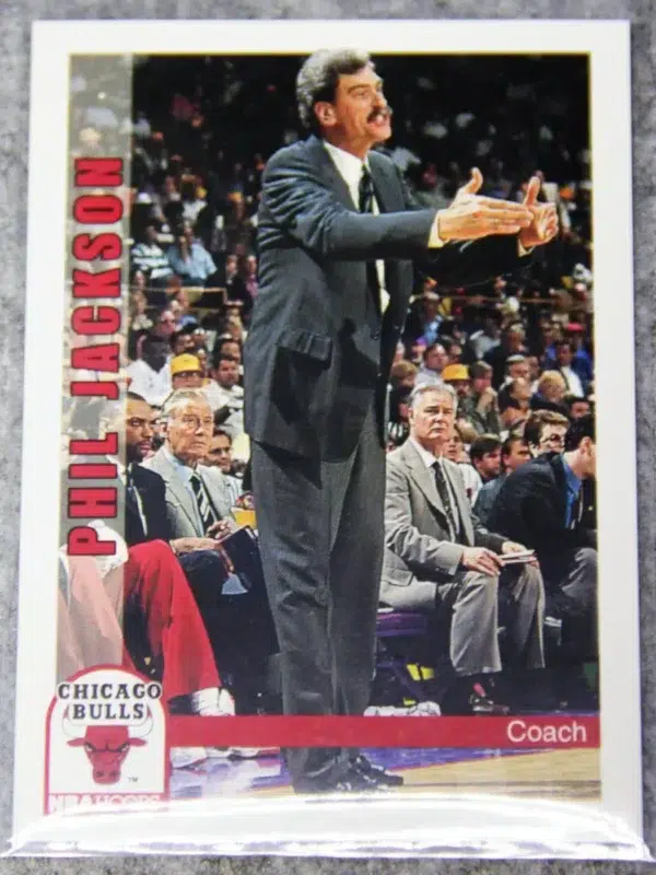 1992-93 Phil Jackson #242 NBA Hoops Coach - front