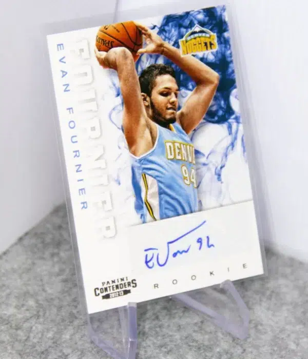 2012-13 Evan Fournier #219 Panini Contenders Rookie Autograph RC - stand