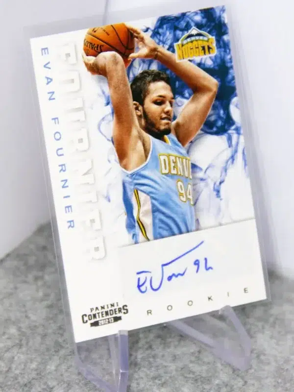 2012-13 Evan Fournier #219 Panini Contenders Rookie Autograph RC - stand