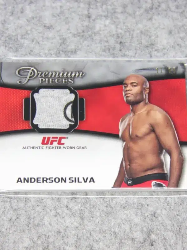 2013 Anderson Silva #PPR-AS Topps Premium Pieces UFC Knockout Worn Gear SN#11 - front
