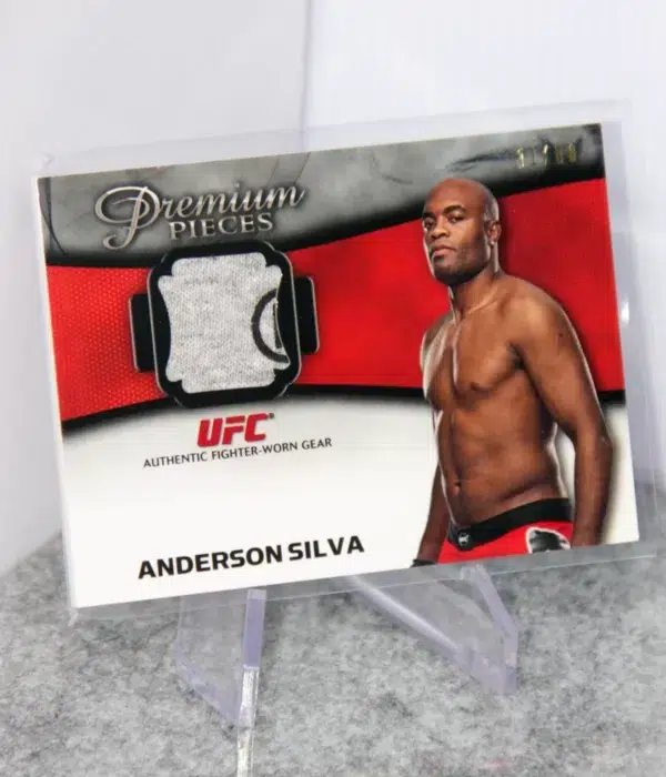 2013 Anderson Silva #PPR-AS Topps Premium Pieces UFC Knockout Worn Gear SN#11 - stand