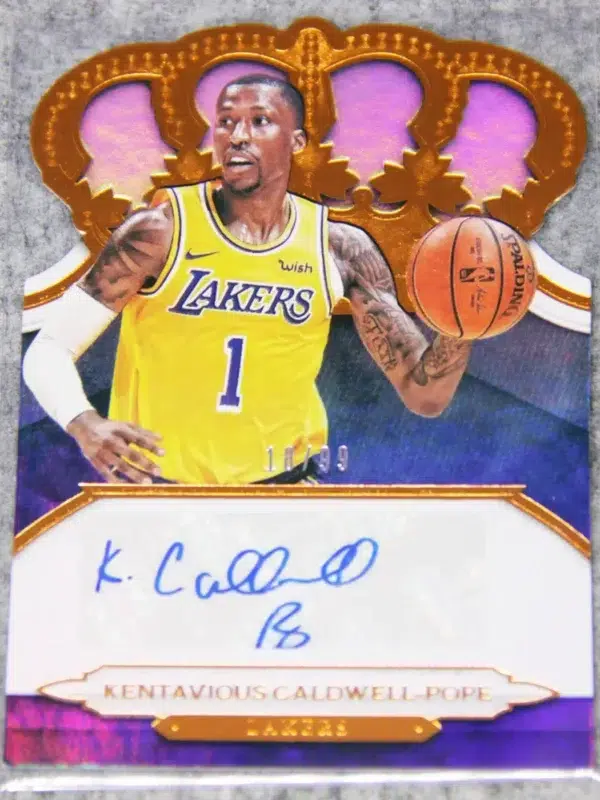 2018-19 Kentavious Caldwell-Pope #CA-KCP Panini Crown Royale Autograph SN#18 - front
