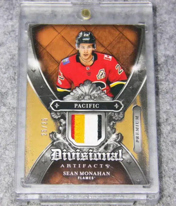 2018-19 Sean Monahan #DA-SM Upper Deck Artifacts Hockey Divisional Artifacts Patch SN#25 - front