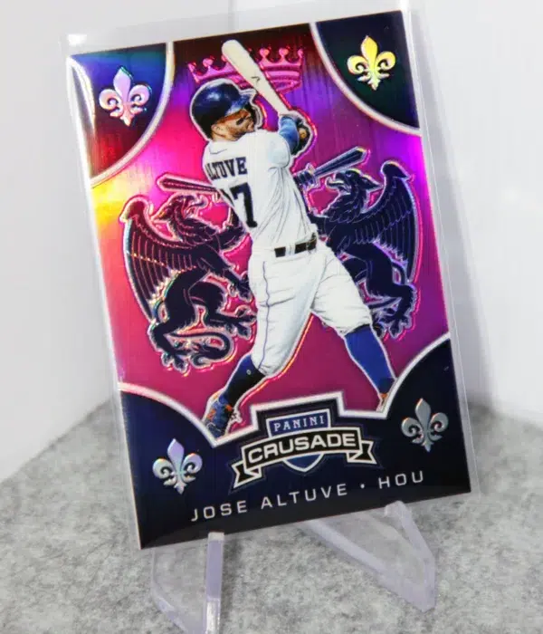2018 Jose Altuve #19 Panini Crusade Pink Prizm SN#02 - stand