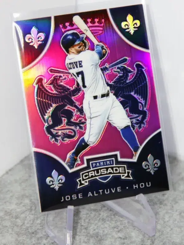 2018 Jose Altuve #19 Panini Crusade Pink Prizm SN#02 - stand