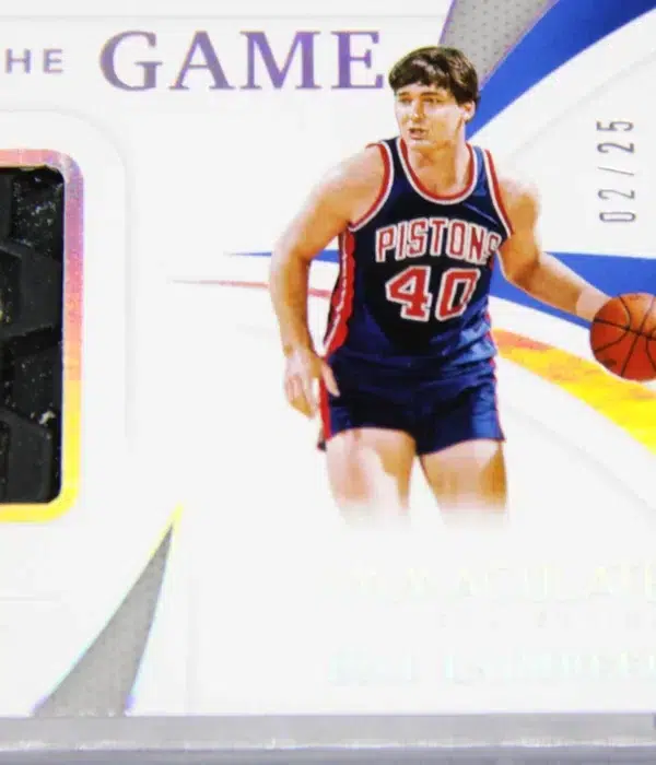 2020-21 Bill Laimbeer #SG-BLM Panini Immaculate Sole Of The Game Sneaker Swatch SN#02 - detail