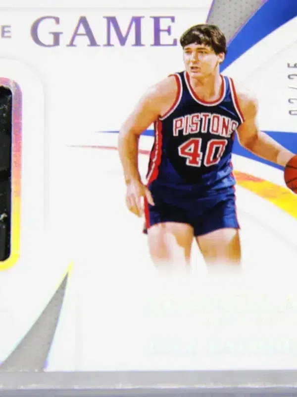2020-21 Bill Laimbeer #SG-BLM Panini Immaculate Sole Of The Game Sneaker Swatch SN#02 - detail