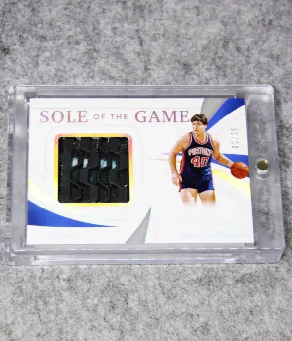 2020-21 Bill Laimbeer #SG-BLM Panini Immaculate Sole Of The Game Sneaker Swatch SN#02 - front