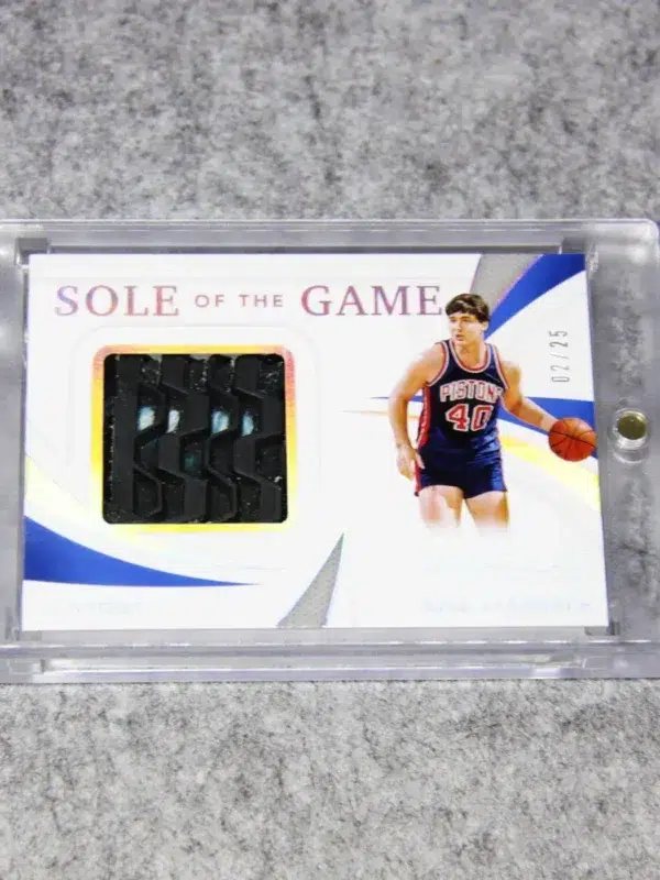 2020-21 Bill Laimbeer #SG-BLM Panini Immaculate Sole Of The Game Sneaker Swatch SN#02 - front
