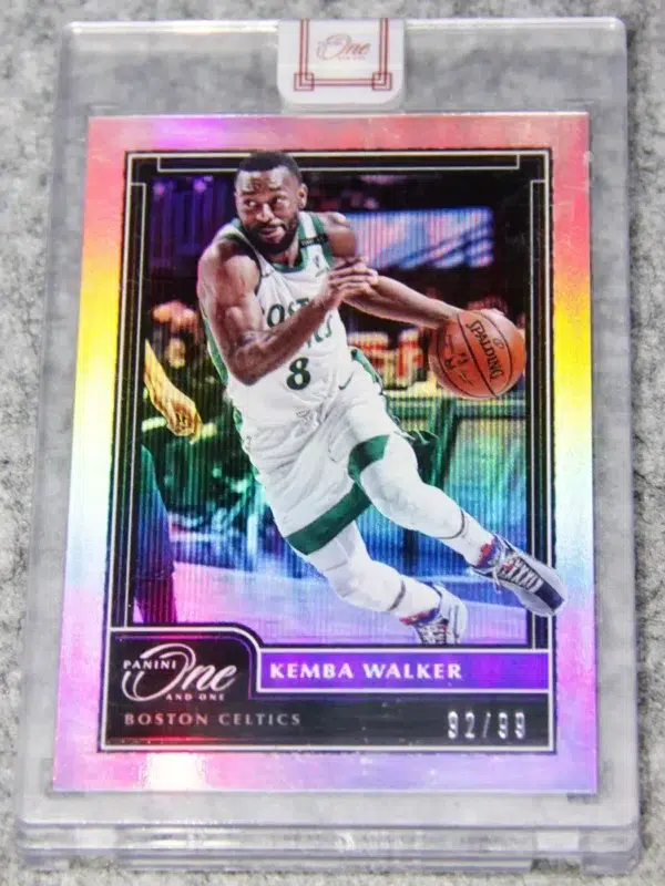 2020-21 Kemba Walker #81 Panini One And One Silver Parallel SN#92 - front