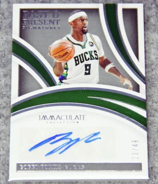 2021-22 Bobby Portis #IPP-BPM Panini Immaculate Collection Past & Present Signatures SN23 - front