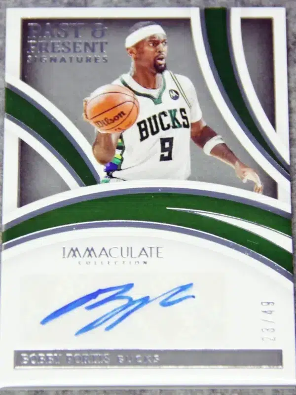 2021-22 Bobby Portis #IPP-BPM Panini Immaculate Collection Past & Present Signatures SN23 - front