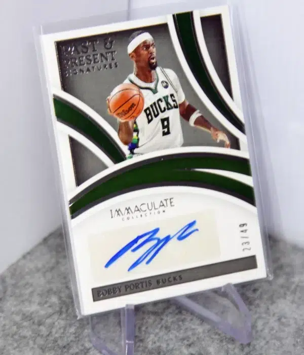 2021-22 Bobby Portis #IPP-BPM Panini Immaculate Collection Past & Present Signatures SN23 - stand