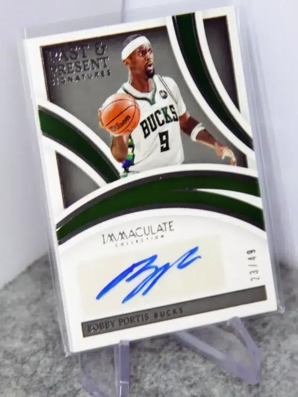 2021-22 Bobby Portis #IPP-BPM Panini Immaculate Collection Past & Present Signatures SN23 - stand