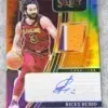 2021-22 Ricky Rubio #AM-RRB Panini Select Autographed Memorabilia Tye-Die Prizm SN#17 - front