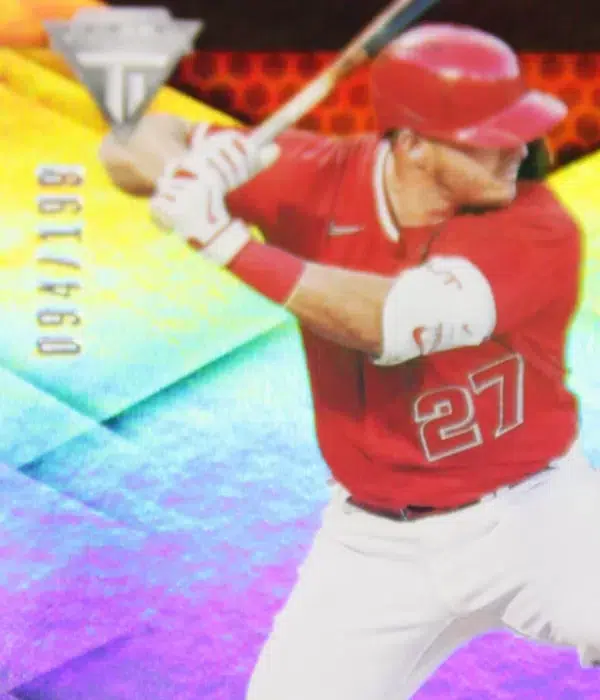 2021 Mike Trout #16 Panini Chronicles Titanium SN#94 - detail