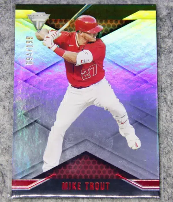 2021 Mike Trout #16 Panini Chronicles Titanium SN#94 - front