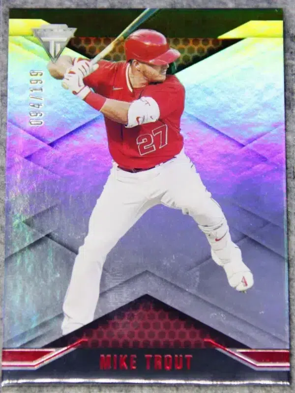 2021 Mike Trout #16 Panini Chronicles Titanium SN#94 - front