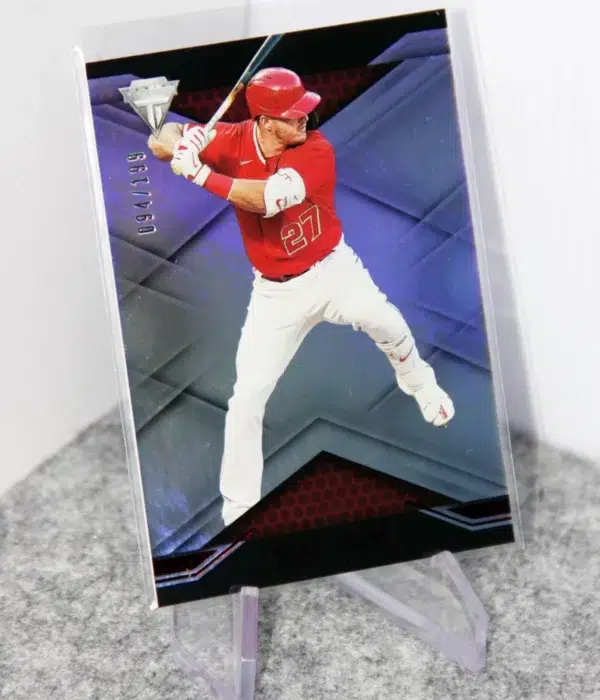 2021 Mike Trout #16 Panini Chronicles Titanium SN#94 - stand