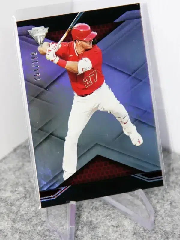 2021 Mike Trout #16 Panini Chronicles Titanium SN#94 - stand