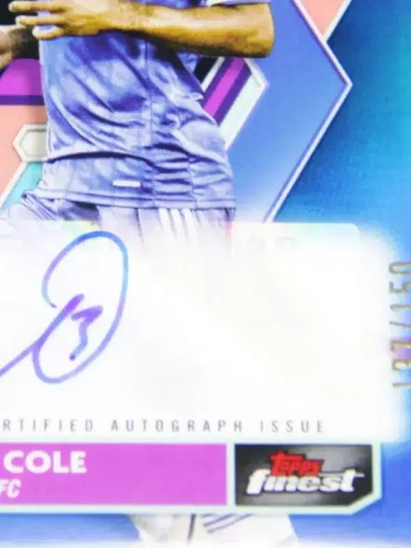 2022-23 Ashley Cole #A-AC Topps Finest UEFA Champions League Autograph SN#137 - detail