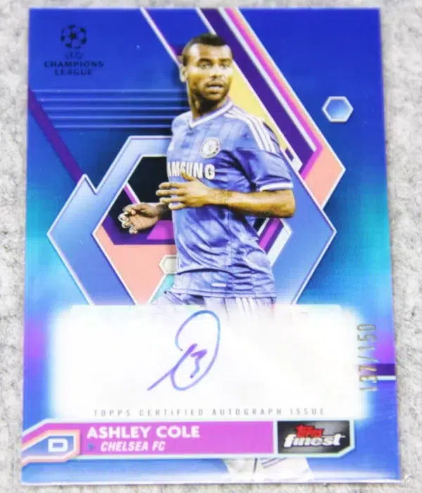 2022-23 Ashley Cole #A-AC Topps Finest UEFA Champions League Autograph SN#137 - front