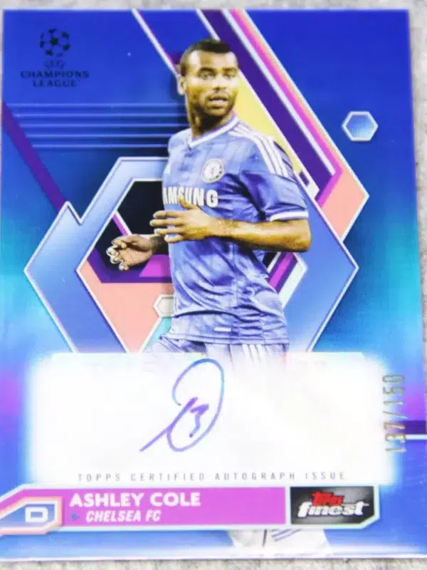 2022-23 Ashley Cole #A-AC Topps Finest UEFA Champions League Autograph SN#137 - front