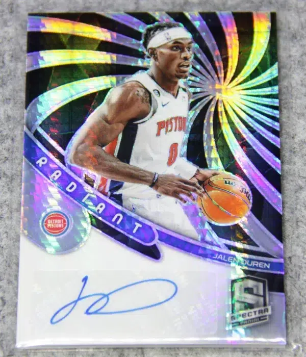 2022-23 Jalen Duren #RS-JDD Panini Spectra Radiant Silver Prizm Autograph - front